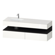 Duravit Set meuble lavabo encastré Qatego 160x50x60cm, Kon-WTU, B, B l, gris m/blanc g