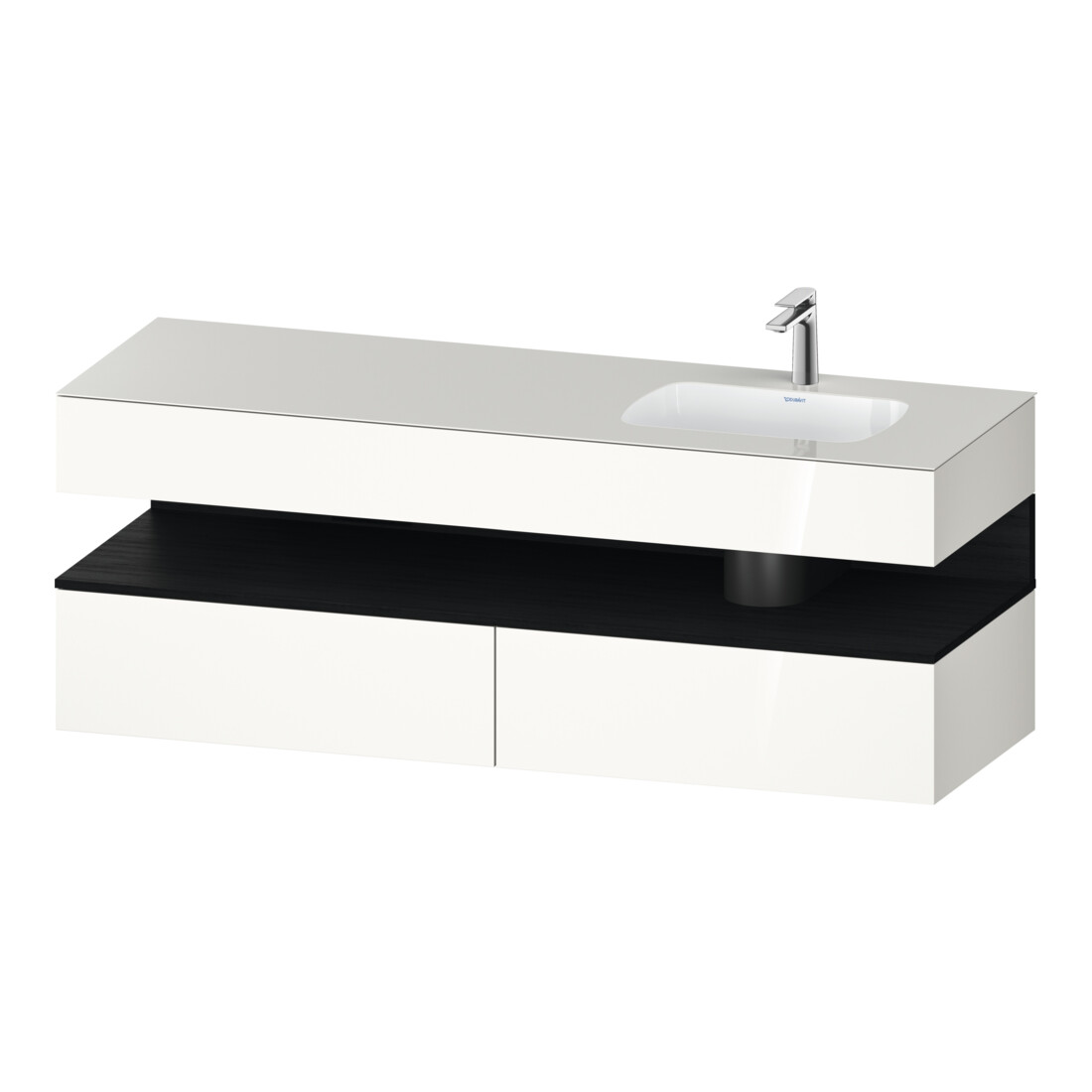 Duravit Set meuble lavabo encastré Qatego 160x50x60cm, Kon-WTU, B, B r, E sw/we g