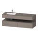 Duravit Set meuble lavabo encastré Qatego 160x50x60cm, Kon-WTU, lavabo gauche, bas. ma-1