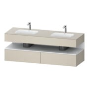 Duravit Set meuble lavabo encastré Qatego 160x55x60 cm, Kon-WTU, B, blanc mat avec taupe mat