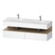 Duravit Set meuble lavabo encastré Qatego 160x55x60cm, Kon-WTU, Ei naturel/blanc mat-1
