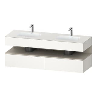 Duravit Set meuble lavabo encastré Qatego 160x55x60cm, Kon-WTU, L, P m/bl mat