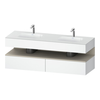 Duravit Set meuble lavabo encastré Qatego 160x55x60cm, Kon-WTU, L, P mat/blanc