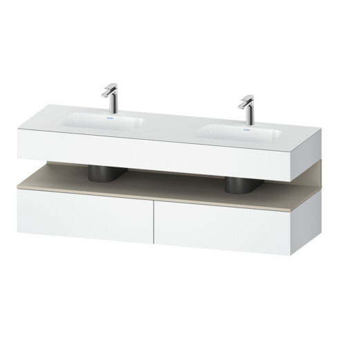 Duravit Set meuble lavabo encastré Qatego 160x55x60cm, Kon-WTU, L, P mat/blanc