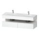 Duravit Set meuble lavabo encastré Qatego 160x55x60cm, sous-lavabo console, blanc hgl/blanc ma-1