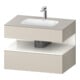 Duravit Set meuble lavabo encastré Qatego 80x55x60 cm, blanc g/taupe m, Kon-WTU, niche-1