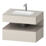 Duravit Set meuble lavabo encastré Qatego 80x55x60 cm, blanc mat, Kon-WTU, niche