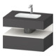 Duravit Set meuble-lavabo encastré Qatego 80x55x60cm, blanc avec robinetterie, Kon-WTU, niche-1