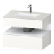 Duravit Set meuble lavabo encastré Qatego 80x55x60cm, blanc mat, Kon-WTU, niche-1