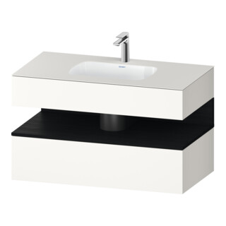 Duravit Set meuble vasque encastrable Qatego 100x55x60 cm, blanc mat, console sous vasque