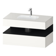 Duravit Set meuble vasque encastrable Qatego 100x55x60 cm, blanc mat, console sous vasque