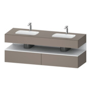 Duravit Set meuble vasque encastrable Qatego 160x55x60cm, sous-vasque console, blanc mat