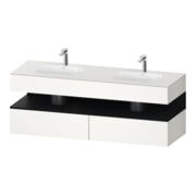 Duravit Set meuble vasque encastrable Qatego 160x55x60cm, sous-vasque console, blanc mat