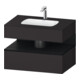 Duravit Set meuble vasque encastrable Qatego 80x55x60 cm, E blanc/gris mat, console sous-vasque-1