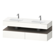 Duravit Set meuble vasque encastré Qatego 160x55x60 cm, Kon-WTU, B, blanc mat/blanc brillant