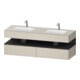 Duravit Set meuble vasque encastré Qatego 160x55x60cm, Kon-WTU, B, gris mat/taupe mat-1