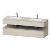 Duravit Set meuble vasque encastré Qatego 160x55x60cm, sous-meuble console, Tau super mat