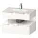 Duravit Set meuble vasque encastré Qatego 80x55x60cm, blanc hgl/mat, console-1
