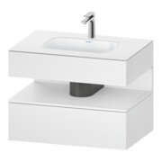 Duravit Set meuble vasque encastré Qatego 80x55x60cm, blanc mat, sous-vasque console, niche