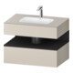 Duravit Set meuble vasque encastré Qatego 80x55x60cm, gris m/ta m, Kon-WTU, B-1