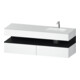 Duravit Set meuble vasque encastrée Qatego 160x50x60 cm, Kon-WTU, droite, blanc/bois blanc-1