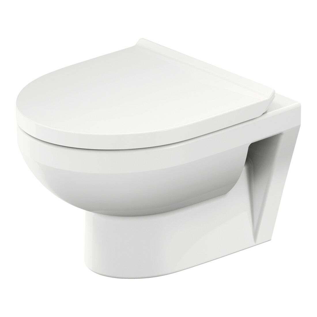Duravit Set WC mural No. 1 Compact avec abattant, Rimless, blanc