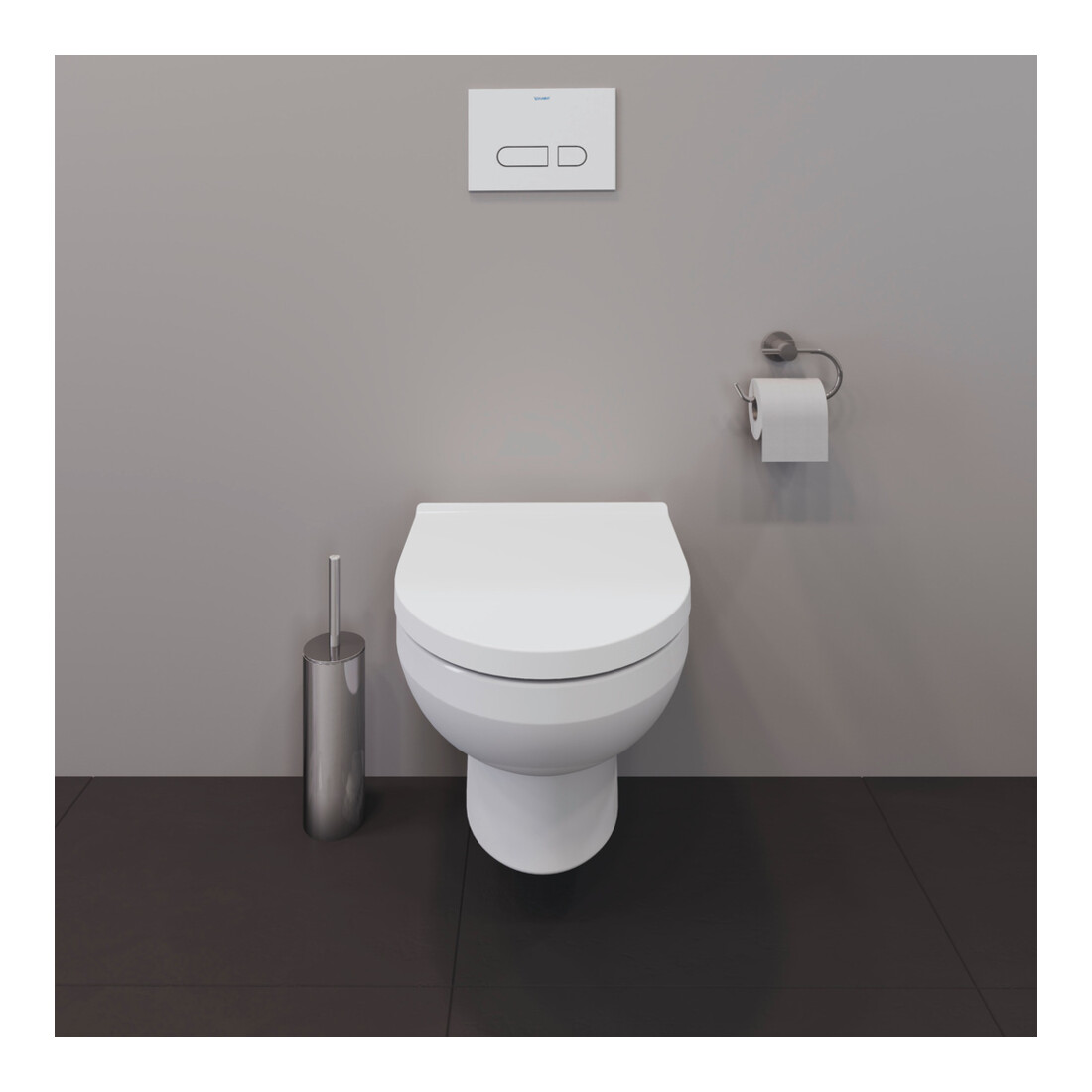 Duravit Set WC mural No. 1 Compact avec abattant, Rimless, blanc