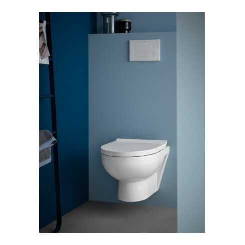 Duravit Set WC mural No. 1 Compact avec abattant, Rimless, blanc