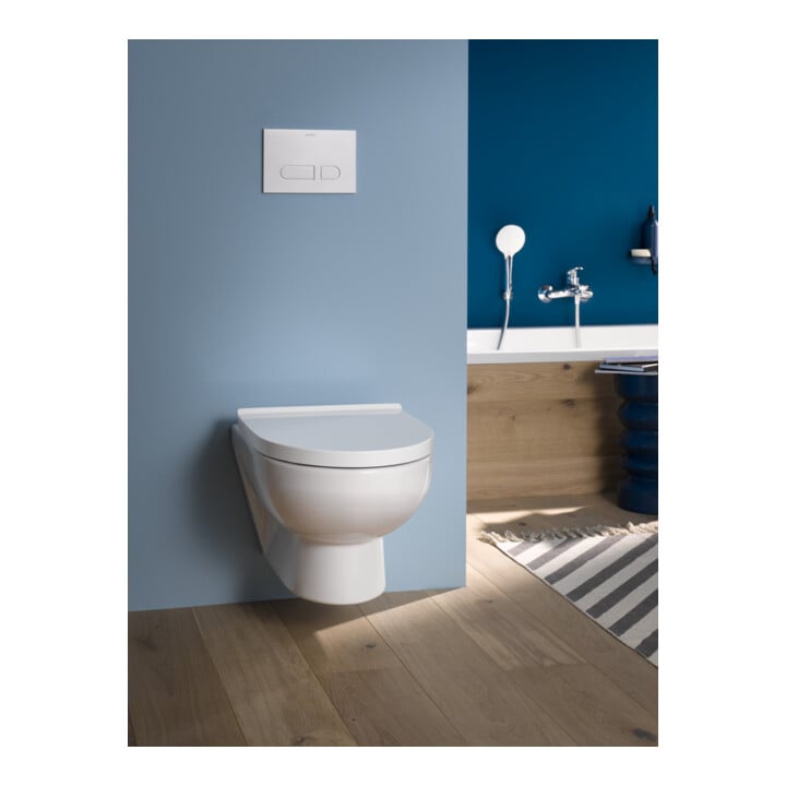 Duravit Set WC mural No. 1 Compact avec abattant, Rimless, blanc