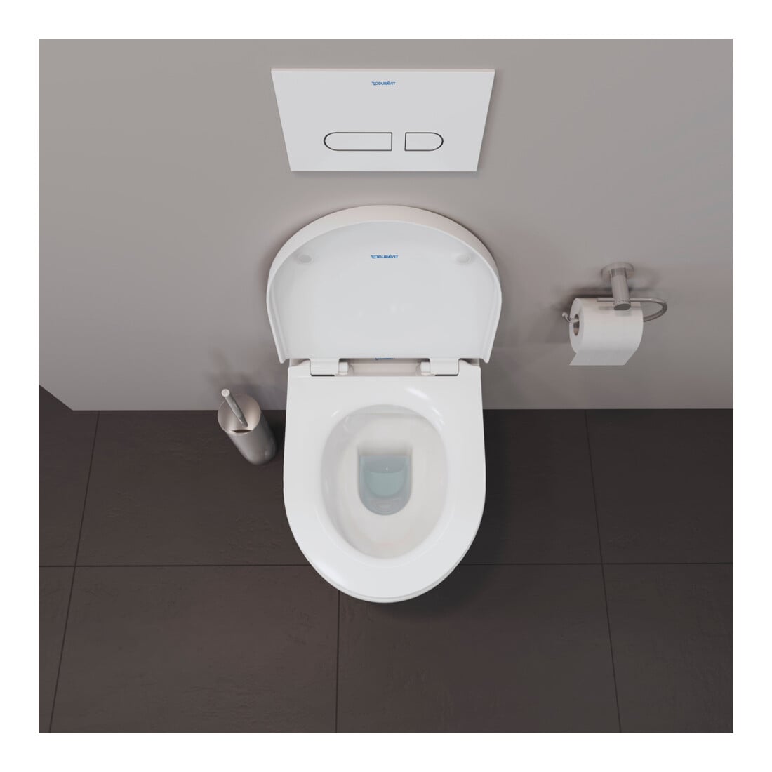 Duravit Set WC mural No. 1 Compact avec abattant, Rimless, blanc