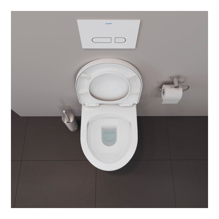 Duravit Set WC mural No. 1 Compact avec abattant, Rimless, blanc