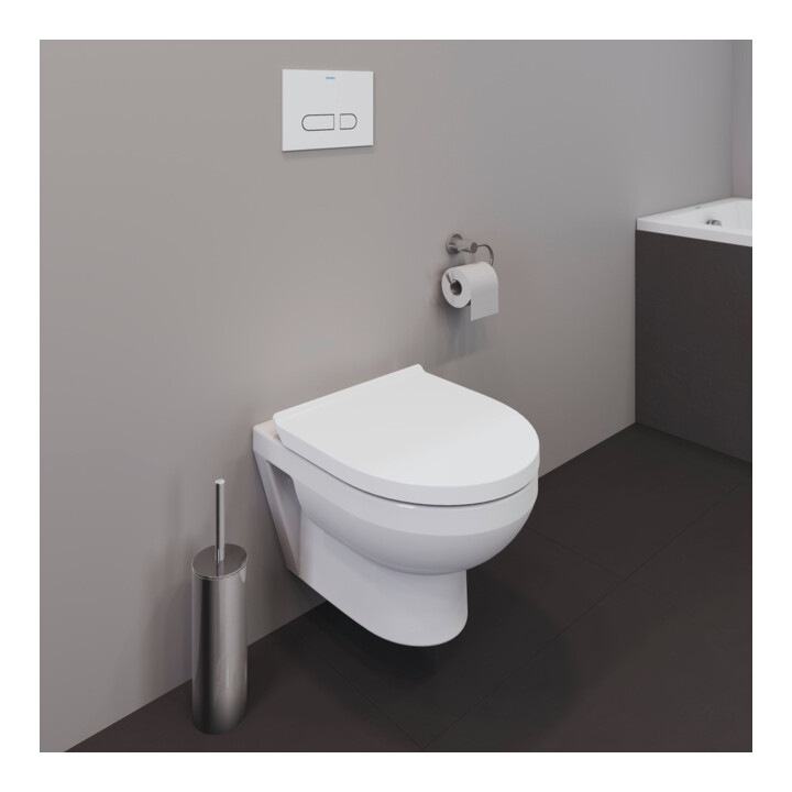 Duravit Set WC mural No. 1 Compact avec abattant, Rimless, blanc