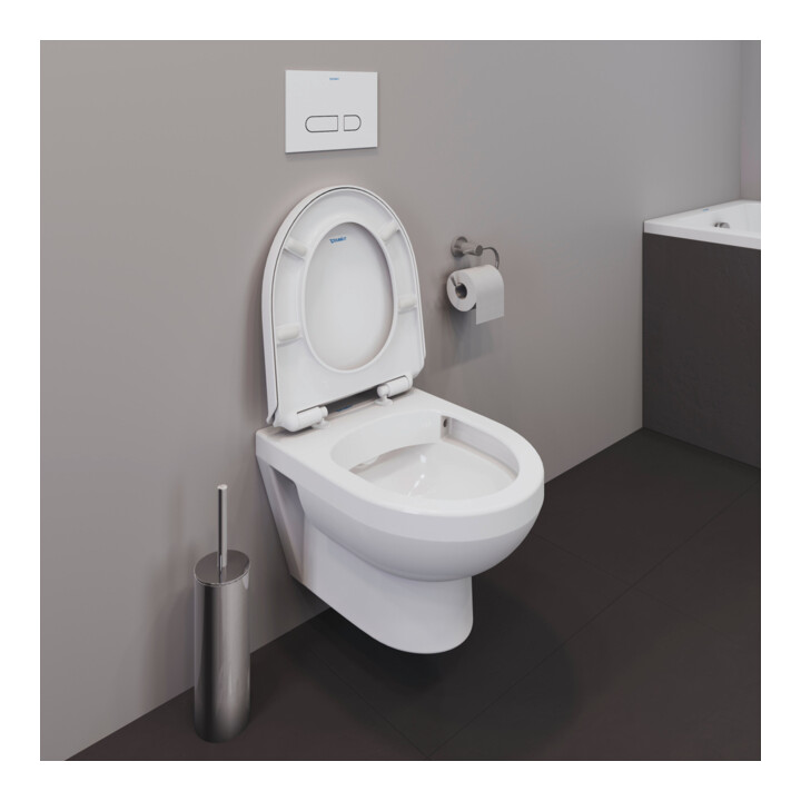 Duravit Set WC mural No. 1 Compact avec abattant, Rimless, blanc