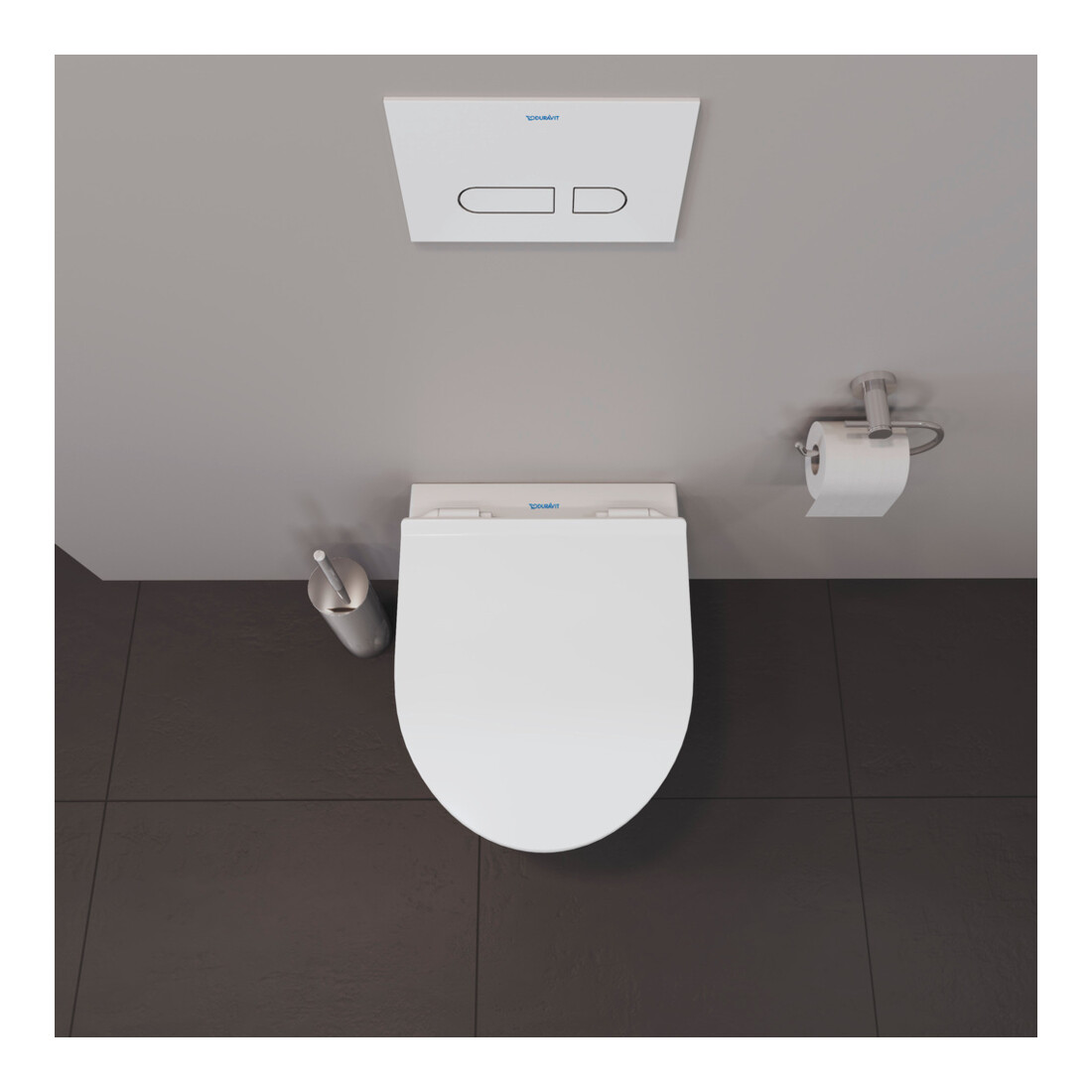 Duravit Set WC mural No. 1 Compact avec abattant, Rimless, blanc