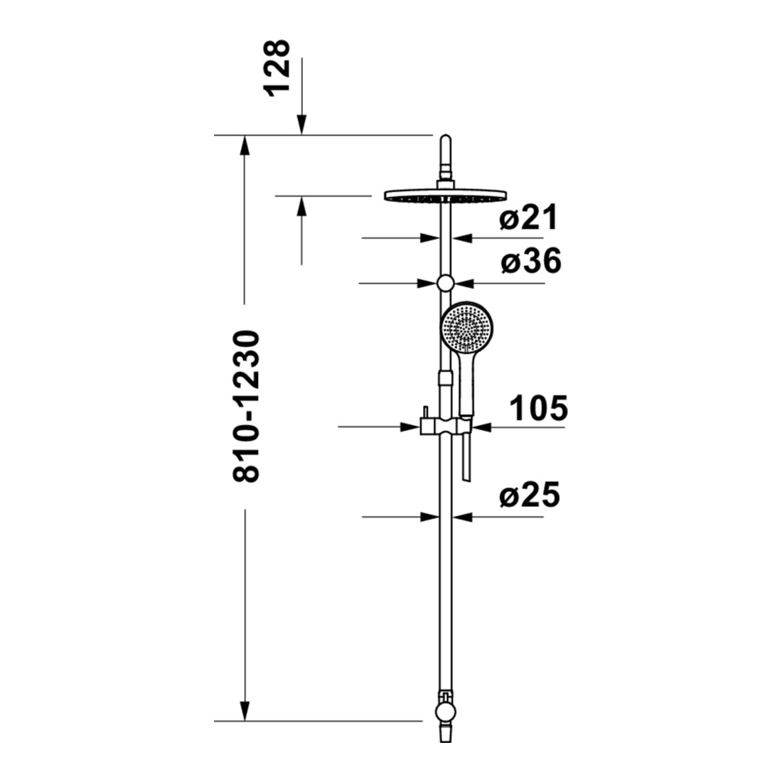 Duravit ShowerSystem Reno MinusFlow Chrom