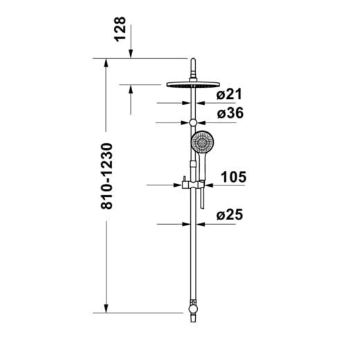 Duravit ShowerSystem Reno MinusFlow Chrome