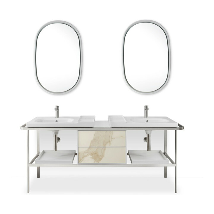 Duravit Siphon design pour lavabos, acier inoxydable brossé