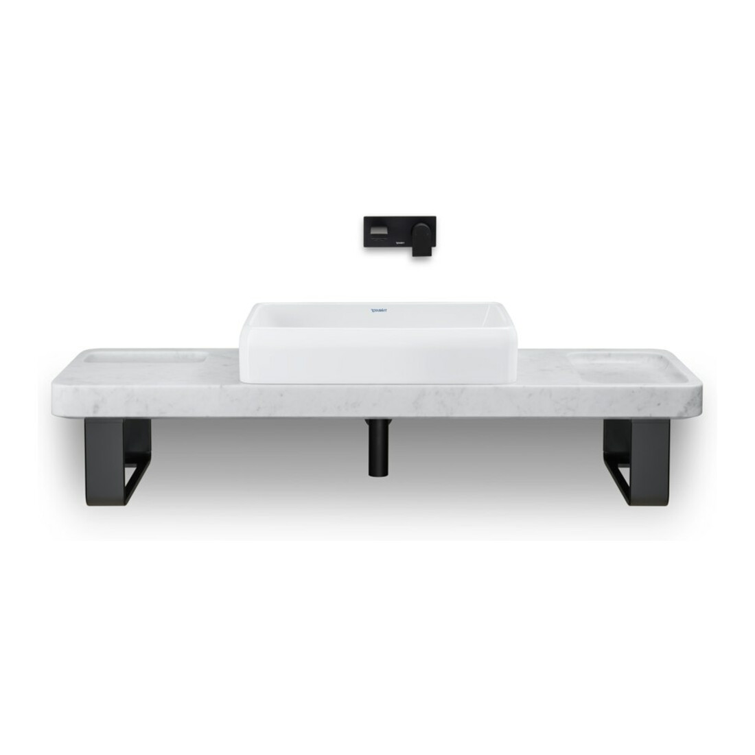 Duravit Siphon design pour lavabos, noir mat