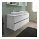 Duravit Sivida Console de lavabo 135x50 cm, blanc mat soyeux