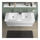 Duravit Sivida Console de lavabo 135x50 cm, blanc mat soyeux