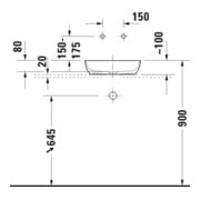 Duravit Sivida Console lavabo 108x50 cm, blanc mat soyeux-4