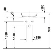 Duravit Sivida Console Vasque 128x50 cm, blanc mat soyeux-4