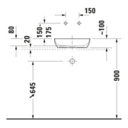 Duravit Sivida Console Vasque 128x50 cm, blanc mat soyeux-5
