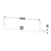 Duravit Sivida Étagère Miroir 105x65x3,6cm, graph ma, montée, chrome-5