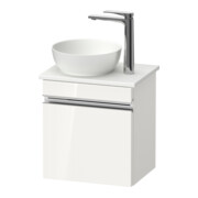 Duravit Sivida Meuble sous lavabo mural 40x44x32,5 cm, porte, chrome, droite, blanc brillant