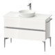 Duravit Sivida Meuble sous-lavabo sur pied 104,5x54,8x47,5 cm, blanc, 2 tiroirs, chrome