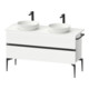 Duravit Sivida meuble sous vasque sur pied noir 131,5x54,8x47,5 cm, 2 tiroirs-1