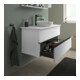 Duravit Sivida Sous-meuble console lavabo sur pied 104,5x54,8x47,5 cm, blanc mat, 2 tiroirs, grand, noir-4