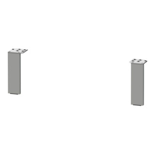 Duravit Sockelfuß 15,2x4,4x1cm, aluminium matt, 2 Stück