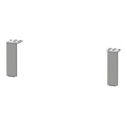 Duravit Sockelfuß 15,2x4,4x1cm, aluminium matt, 2 Stück